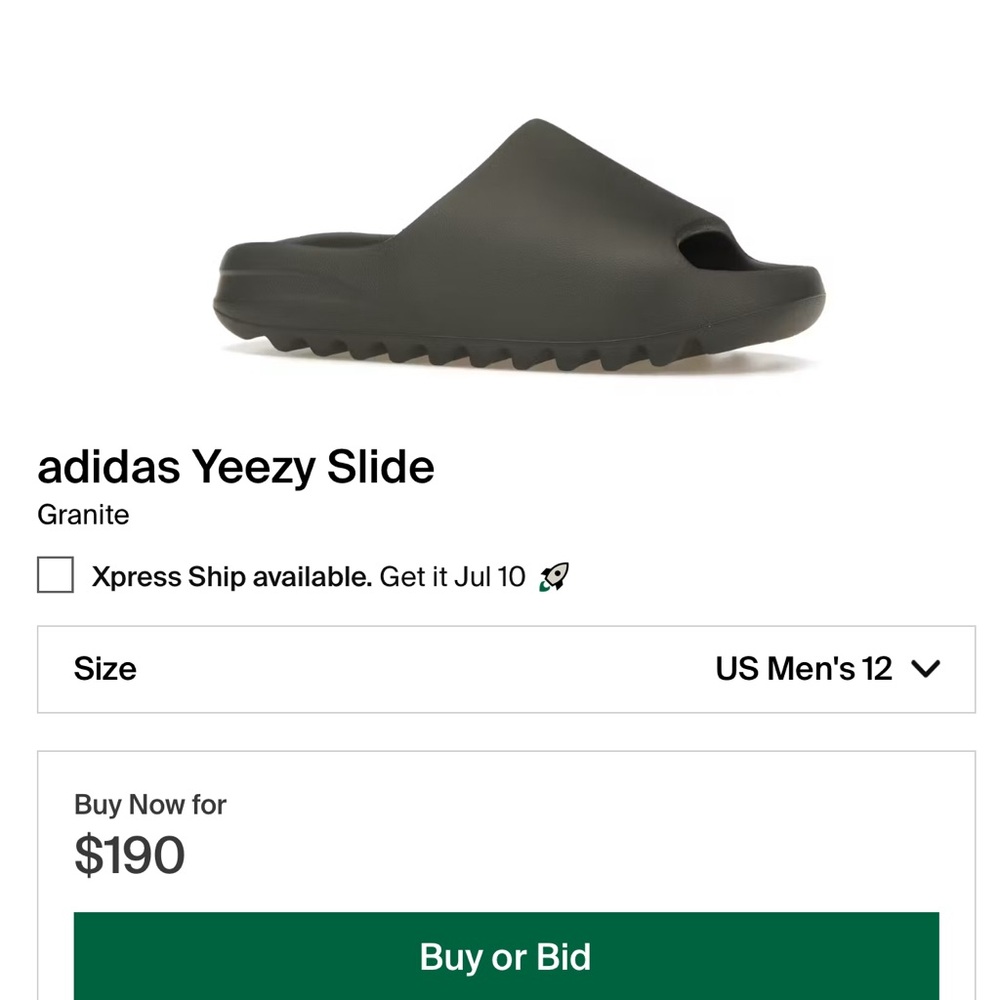 Adidas Gray Slide with Textured Sole